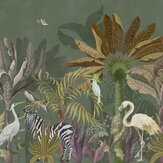 Jungle Gossip Mural - Multi-Colour - by Metropolitan Stories. Click for more details and a description.