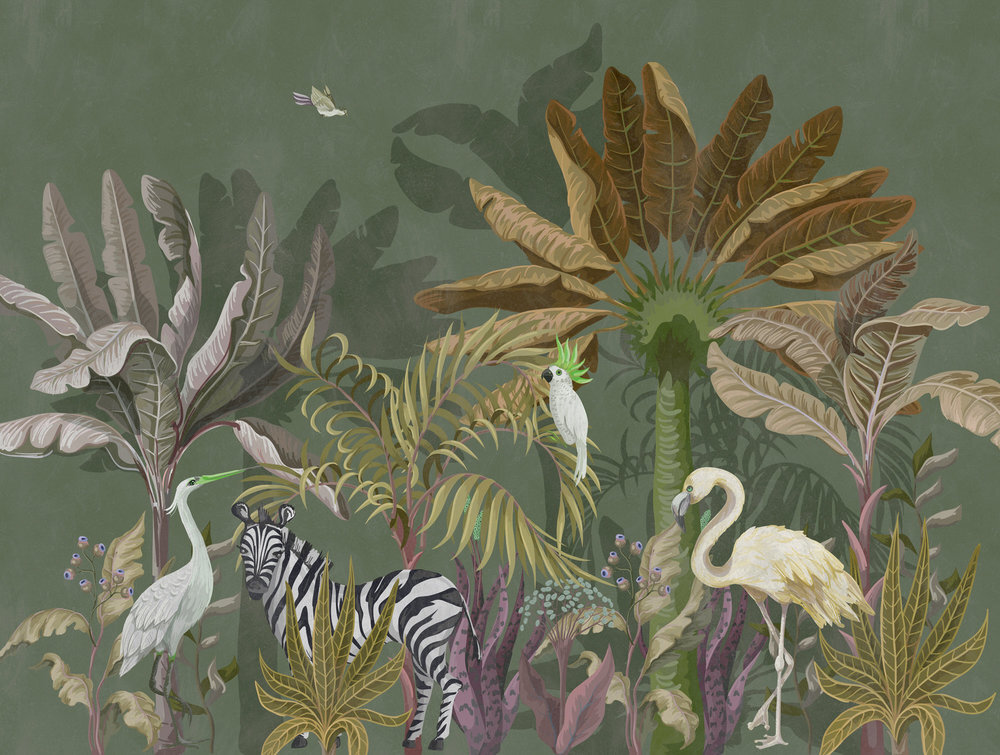 Panoramique Jungle Gossip - Multicolore - Metropolitan Stories