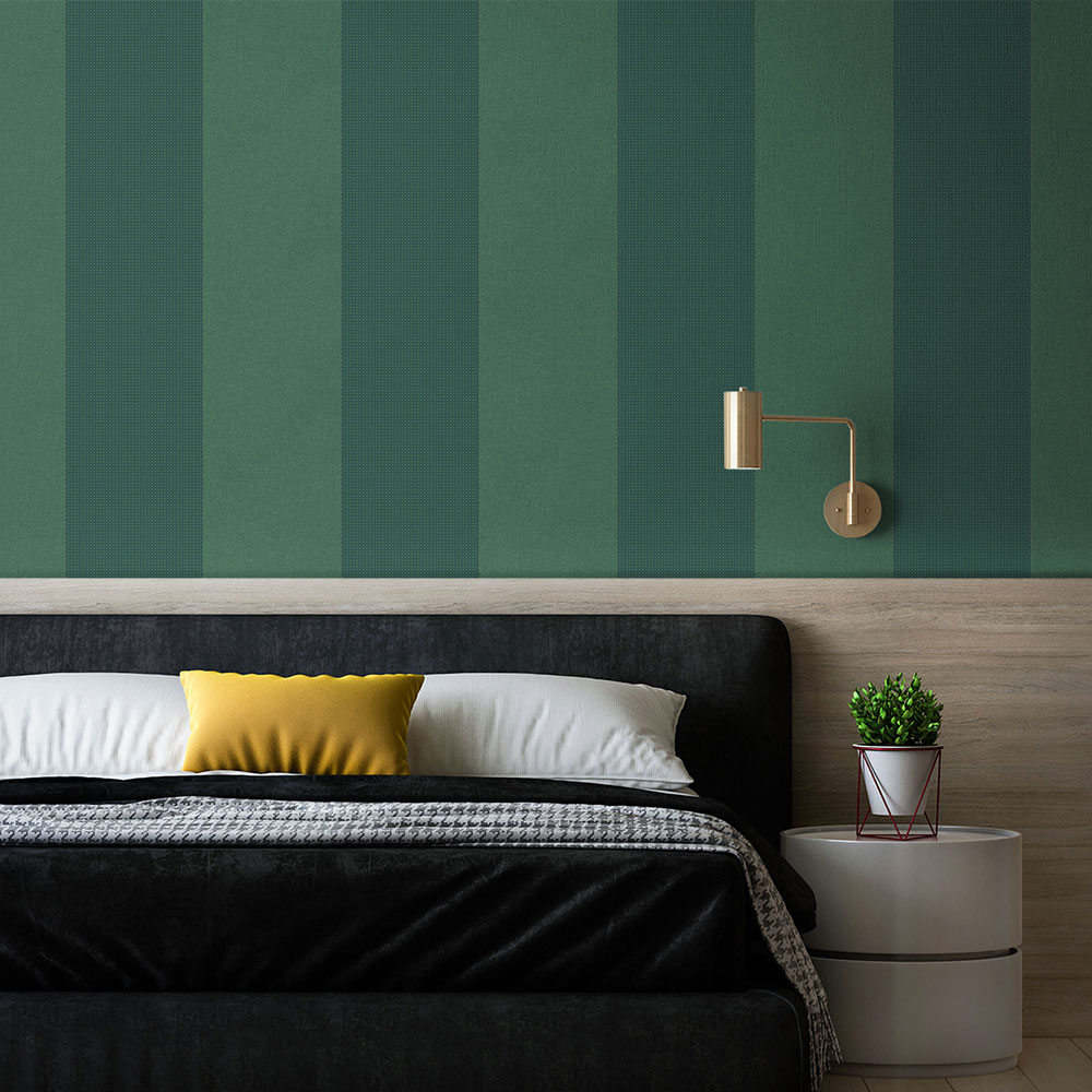 Wollishofen Wallpaper - Emerald Green - by Studio 465