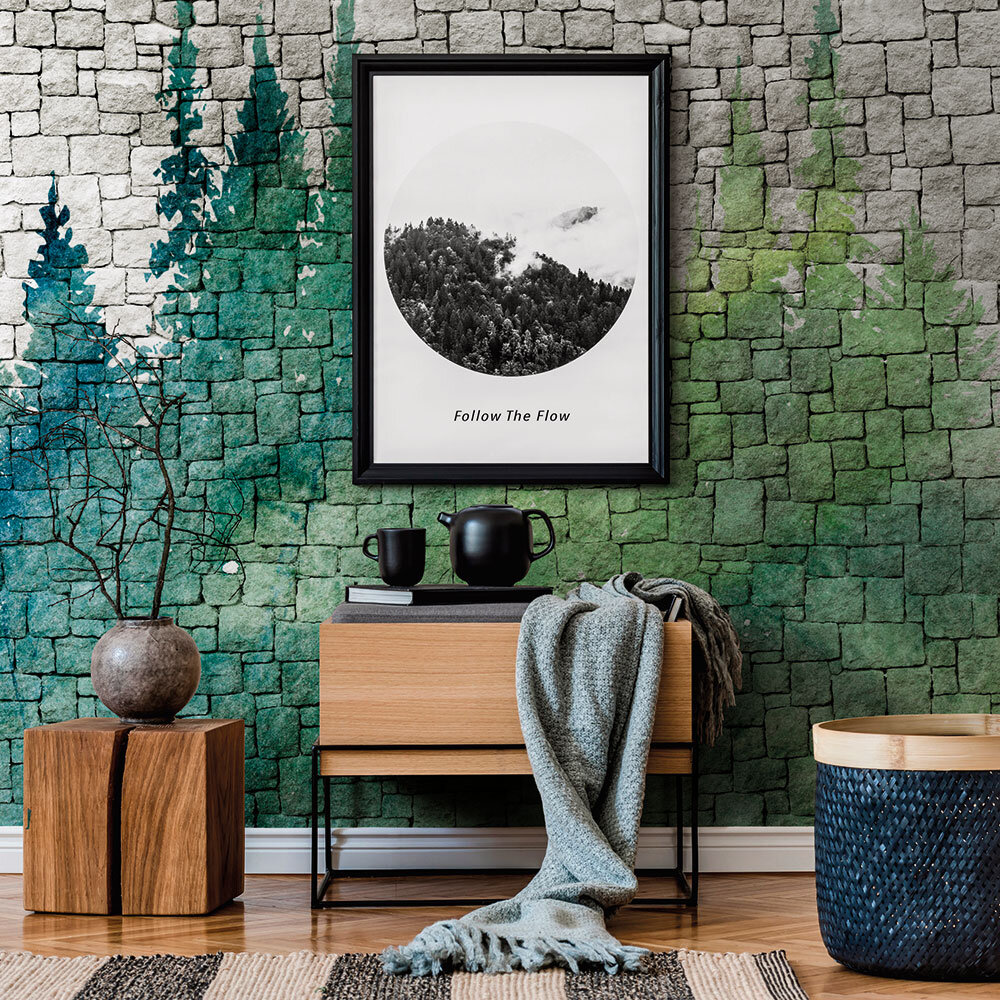 Forest Wall Mural - Grey - by Metropolitan Stories