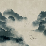Panoramique Misty Mountaintops - Gris - Metropolitan Stories. Cliquez pour en savoir plus et lire la description.