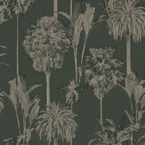 Tropical Treetop Wallpaper - Charcoal - by Eijffinger. Click for more details and a description.