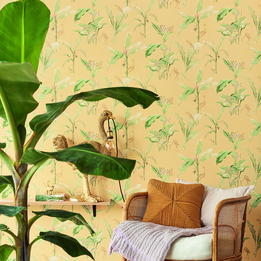 Jungle Wallpaper - Yellow - by Eijffinger