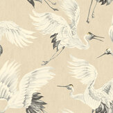 Stork Wallpaper - Cream - by Eijffinger. Click for more details and a description.