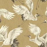 Stork Wallpaper - Ochre - by Eijffinger. Click for more details and a description.