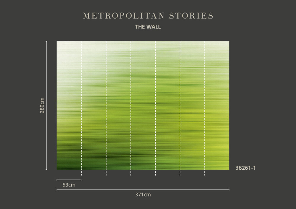 Brushed Green Mural - Yellow - by Metropolitan Stories