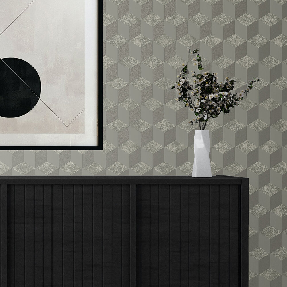 Benimaclet Wallpaper - Charcoal - by Studio 465
