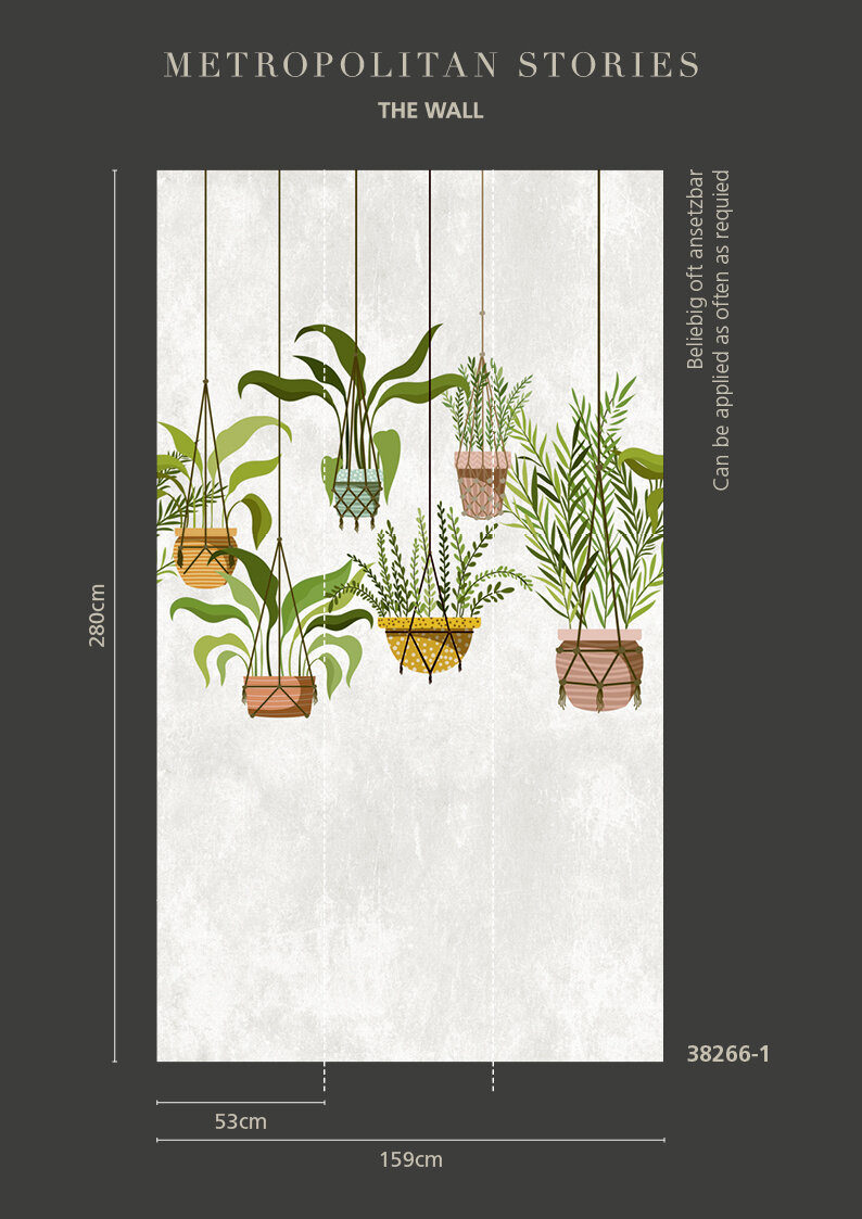 Abseil Plants Mural - Multi-Colour - by Metropolitan Stories