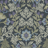 Strawberry Fields Wallpaper - Indigo - by Eijffinger. Click for more details and a description.
