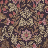 Strawberry Fields Wallpaper - Burgundy - by Eijffinger. Click for more details and a description.