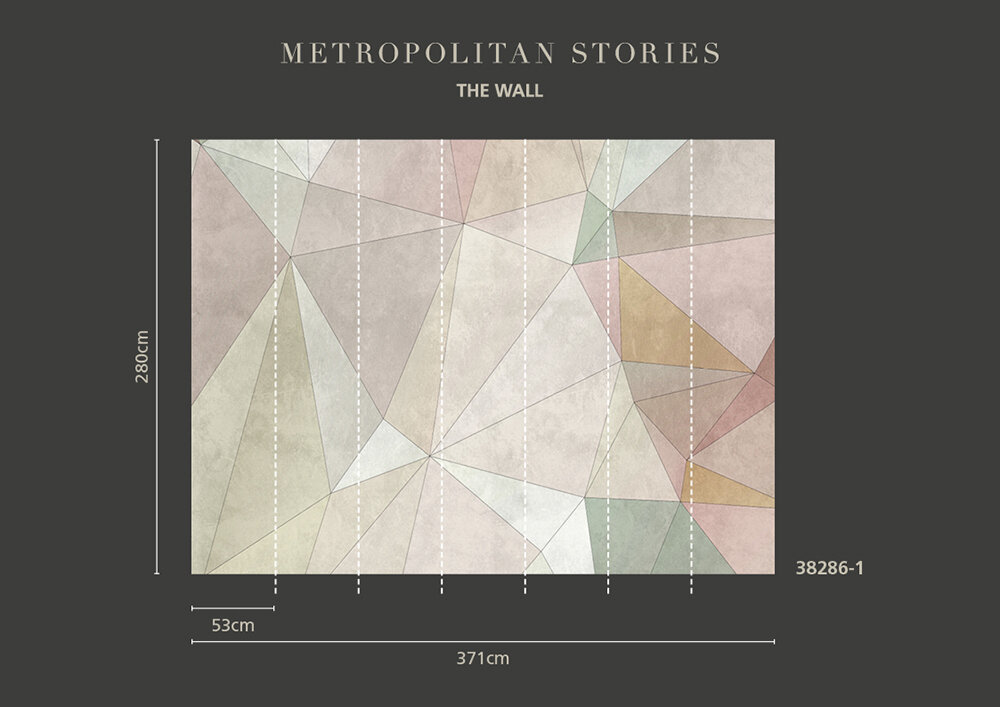 Origami Unfolded Mural - Multi-Colour - by Metropolitan Stories