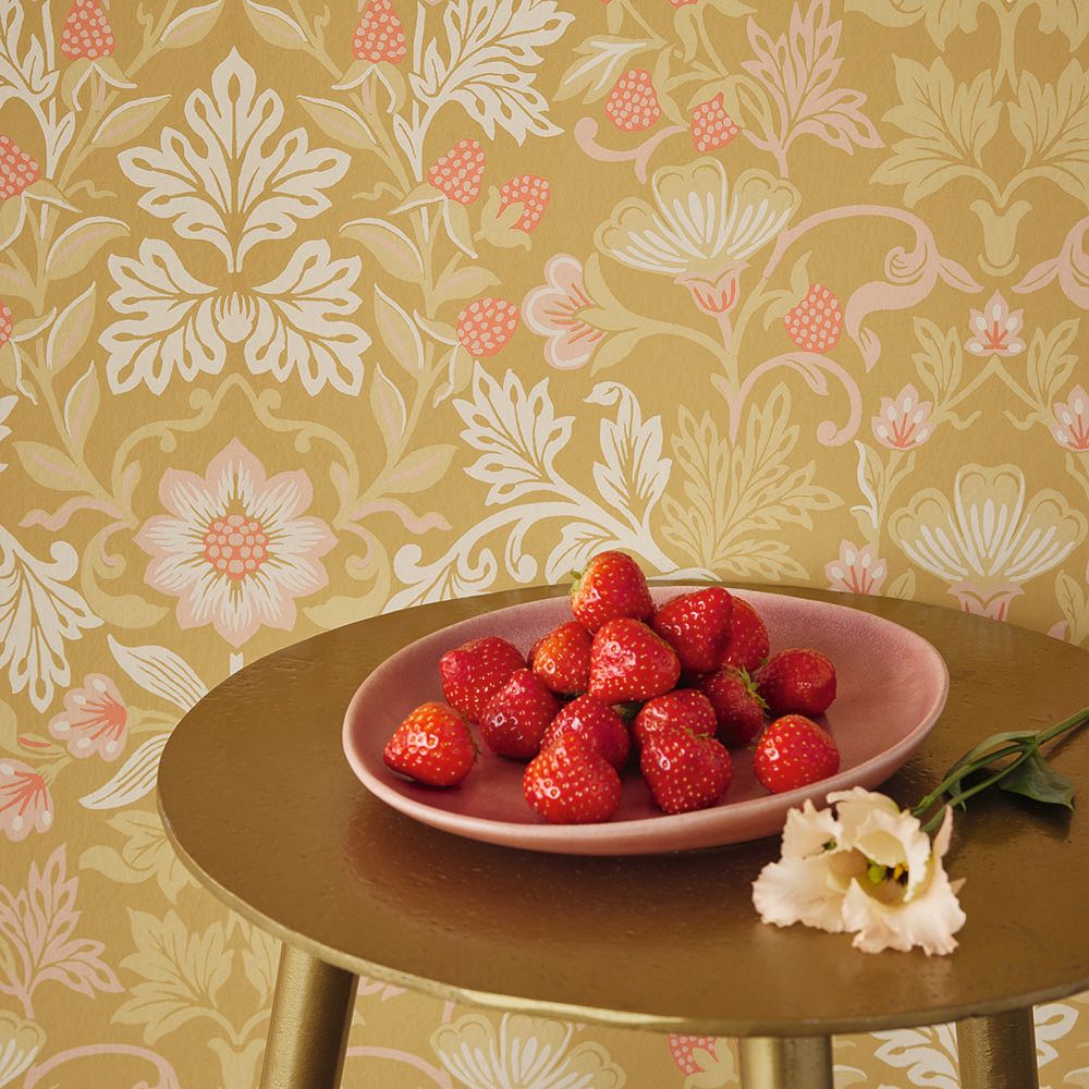 Strawberry Fields Wallpaper - Honey - by Eijffinger