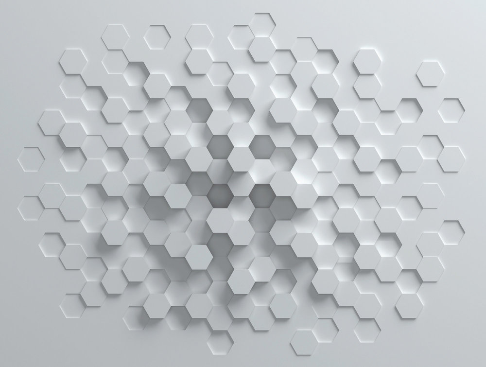 Hexago-go Mural - Grey - by Metropolitan Stories