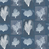 Sea Fans Wallpaper - Indigo - by Dado Atelier. Click for more details and a description.
