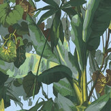 Tropic Jungle Wallpaper - Green / Blue - by The Wall Cover. Click for more details and a description.