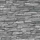 Cotswold Brick Wallpaper - Charcoal - by The Wall Cover. Click for more details and a description.