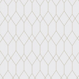 Linear Trellis Wallpaper - White - by The Wall Cover. Click for more details and a description.