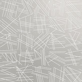TILT Wallpaper - White Flock / Silver Lustre - by Erica Wakerly. Click for more details and a description.