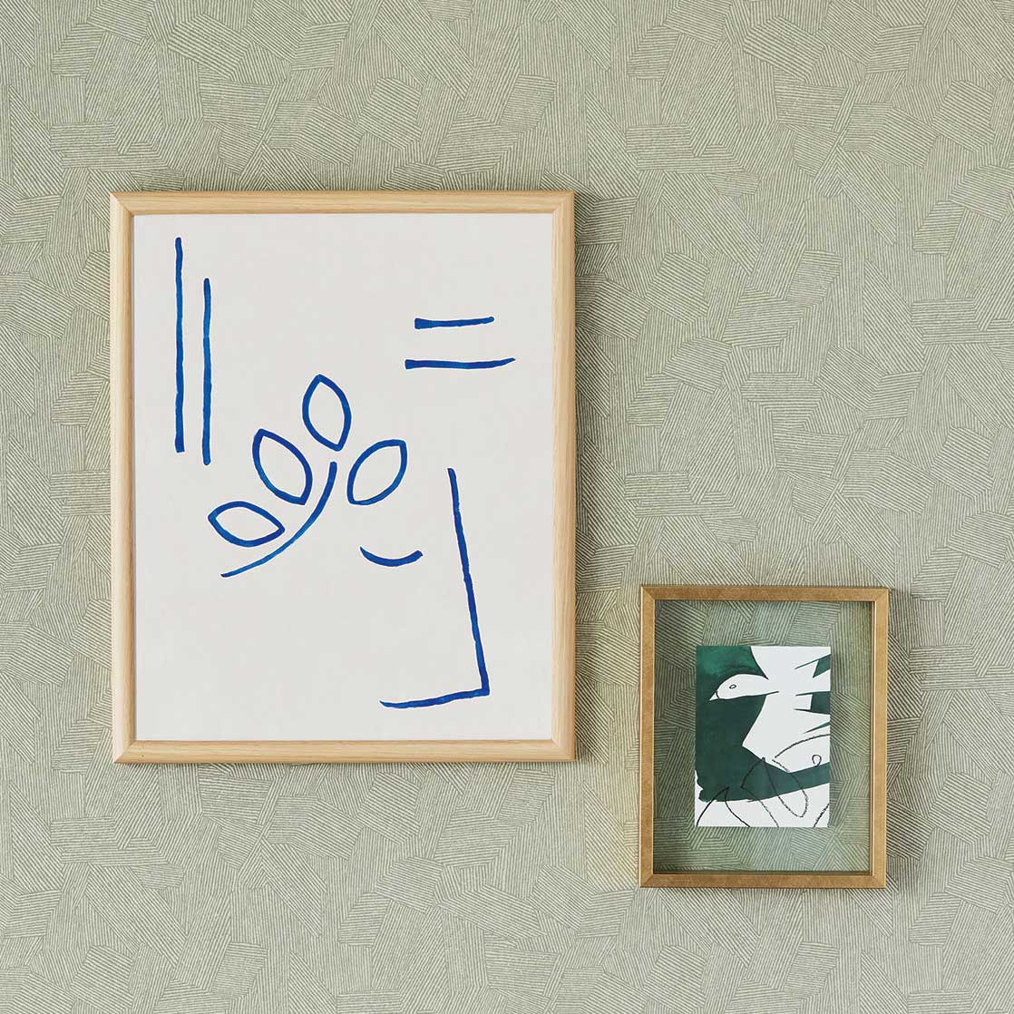 Irregular Direction Wallpaper - Sage - by Eijffinger