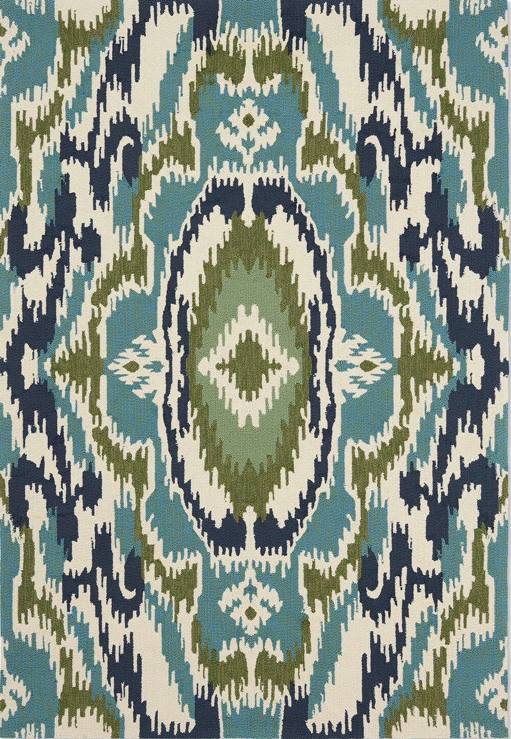 Ixora Outdoor Rug - Emerald/Palm/Chartreuse - by Harlequin