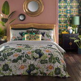 Waterlily Duvet Set Duvet Cover - Dove - by Wedgwood by Clarke & Clarke. Click for more details and a description.