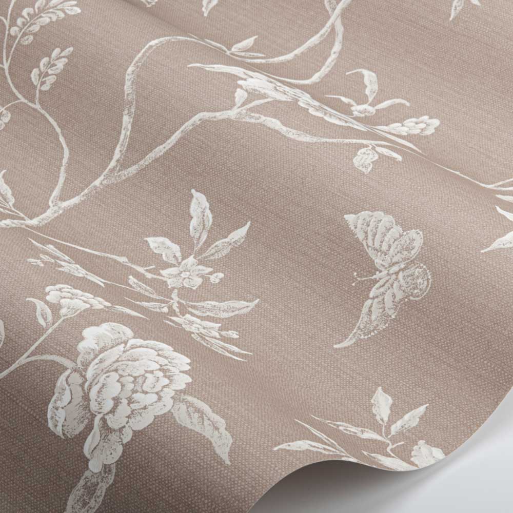 Swedish Tree Wallpaper - Flax - by Colefax and Fowler