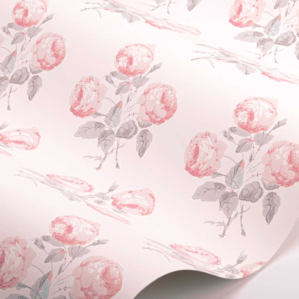 Bowood Wallpaper - Pink - by Colefax and Fowler
