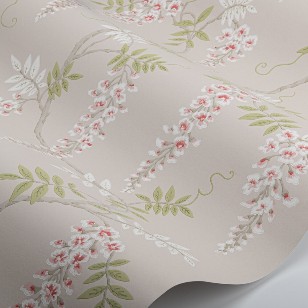 Grayshott Wallpaper - Pink - by Colefax and Fowler