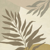 Silhouette Leaves Mural - Olive - by Eijffinger. Click for more details and a description.