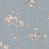 Darcy Wallpaper - Sea Blue - by Colefax and Fowler. Click for more details and a description.