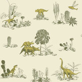 Classic Dino Wallpaper - Green - by Sian Zeng. Click for more details and a description.