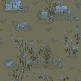 Classic Woodlands Wallpaper - Khaki - by Sian Zeng. Click for more details and a description.