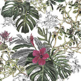 Papier peint Classic Summer Tropical Bloom - Vert forêt - Sian Zeng. Cliquez pour en savoir plus et lire la description.