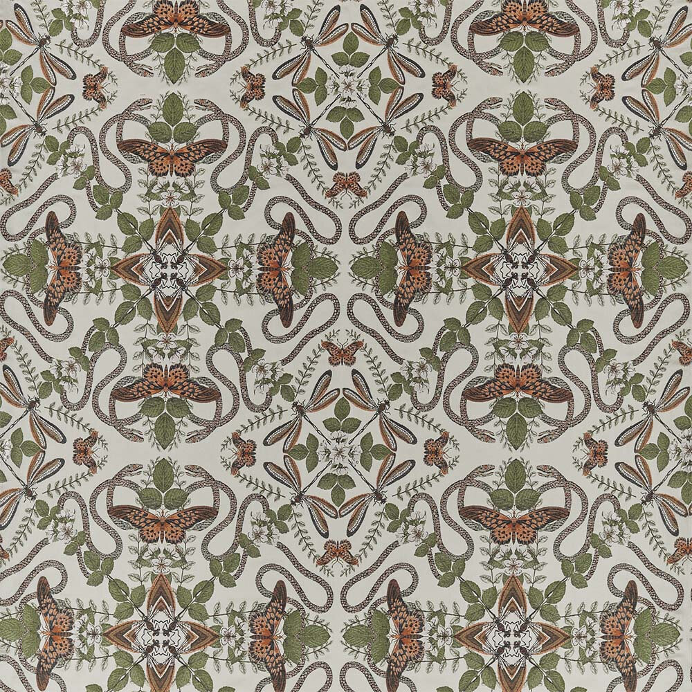 Emerald Forest Jacquard Fabric - Smoke - by Wedgwood by Clarke & Clarke