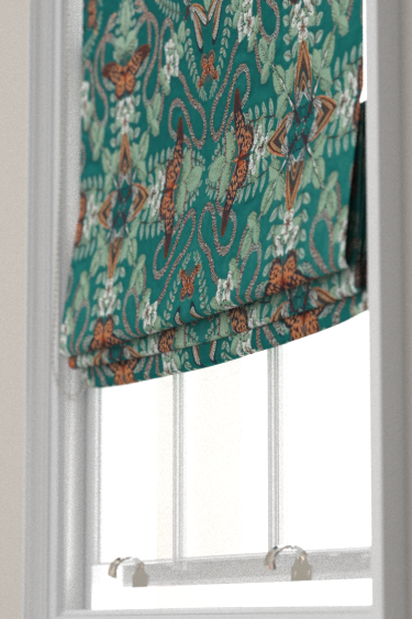 Emerald Forest Jacquard Blind - Teal - by Wedgwood by Clarke & Clarke. Click for more details and a description.