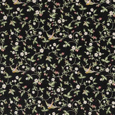 Tissu Wild Strawberry Embroidery - Noir - Wedgwood by Clarke & Clarke. Cliquez pour en savoir plus et lire la description.