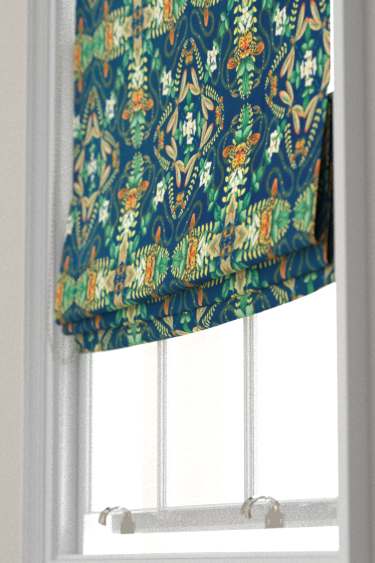 Emerald Forest Velvet Blind - Midnight - by Wedgwood by Clarke & Clarke. Click for more details and a description.
