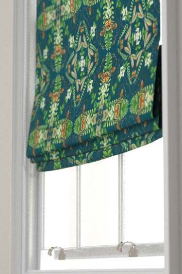 Emerald Forest Velvet Blind - Teal - by Wedgwood by Clarke & Clarke. Click for more details and a description.