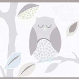 Frise Little Owl - Gris - Albany. Cliquez pour en savoir plus et lire la description.