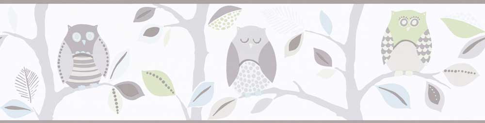 Little Owl Border - Grey - by Albany