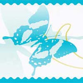 Frise Vibrant Butterfly Border - Bleu - Albany. Cliquez pour en savoir plus et lire la description.