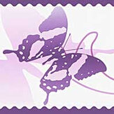 Frise Vibrant Butterfly Border - Violet - Albany. Cliquez pour en savoir plus et lire la description.