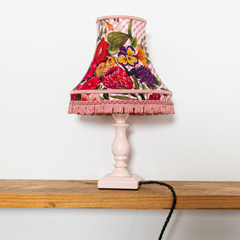 Posy Sadie Scalloped Lampshade Lamp Shade - Cherry - by Wear The Walls