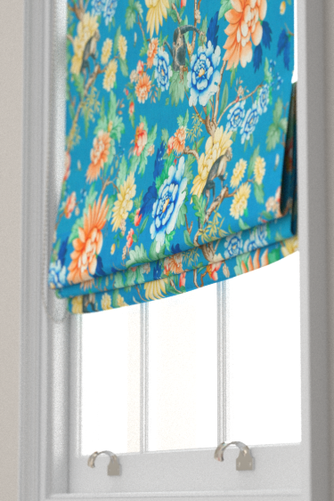 Sapphire Garden Velvet Blind - by Wedgwood by Clarke & Clarke. Click for more details and a description.