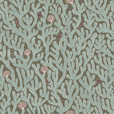 Coral Wallpaper - Osney Blue - by Josephine Munsey. Click for more details and a description.