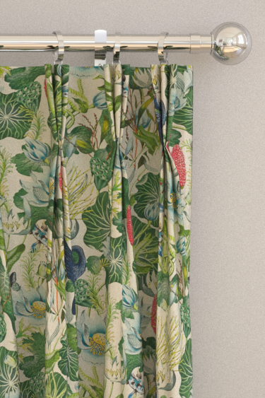 Waterlily  Curtains - Linen - by Wedgwood by Clarke & Clarke. Click for more details and a description.