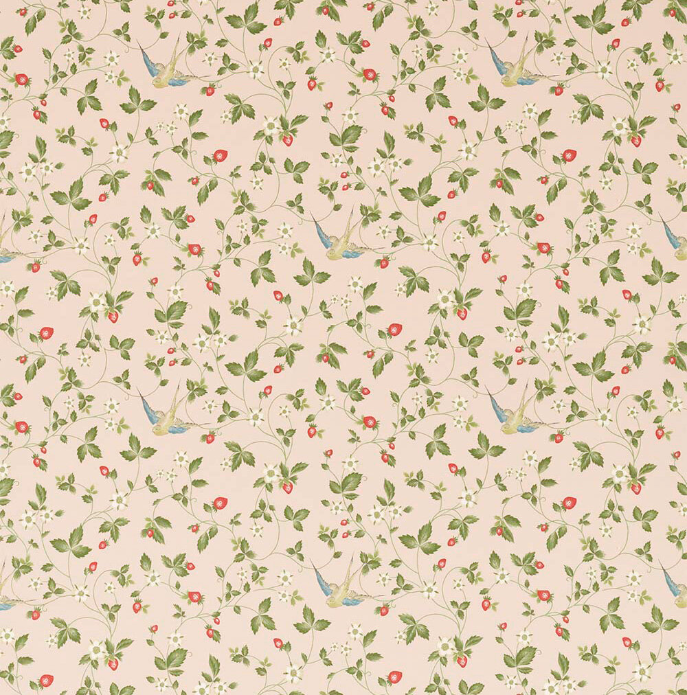 Wild Strawberry  Fabric - Blush - by Wedgwood by Clarke & Clarke
