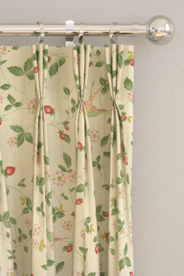 Wild Strawberry  Curtains - Ivory - by Wedgwood by Clarke & Clarke. Click for more details and a description.