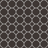 Hexagon Wallpaper - Black - by Galerie. Click for more details and a description.