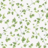 Ivy Wallpaper - White / Green - by Galerie. Click for more details and a description.